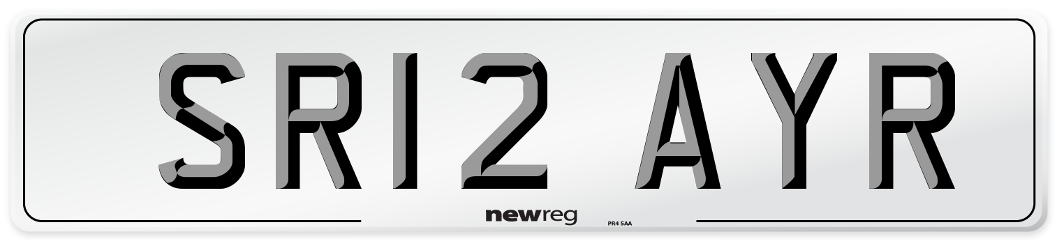SR12 AYR Number Plate from New Reg